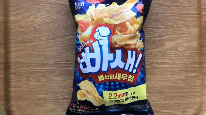 パセ｜韓国の人気スナック菓子【めっちゃ軽い食感とえび感がおいしい】